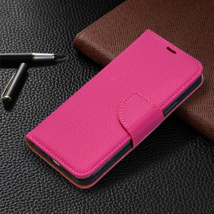 For iPhone 12 / 12 Pro Litchi Texture Pure Color Horizontal Flip Leather Case with Holder & Card Slots & Wallet & Lanyard