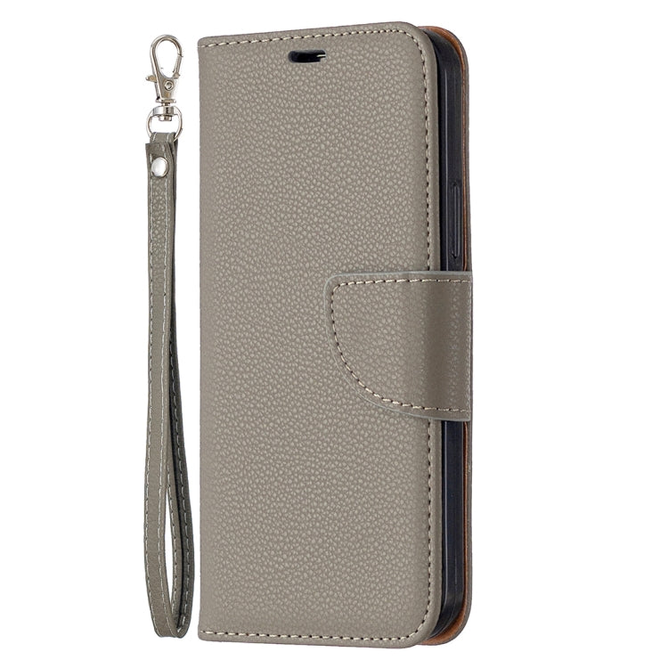 For iPhone 12 / 12 Pro Litchi Texture Pure Color Horizontal Flip Leather Case with Holder & Card Slots & Wallet & Lanyard