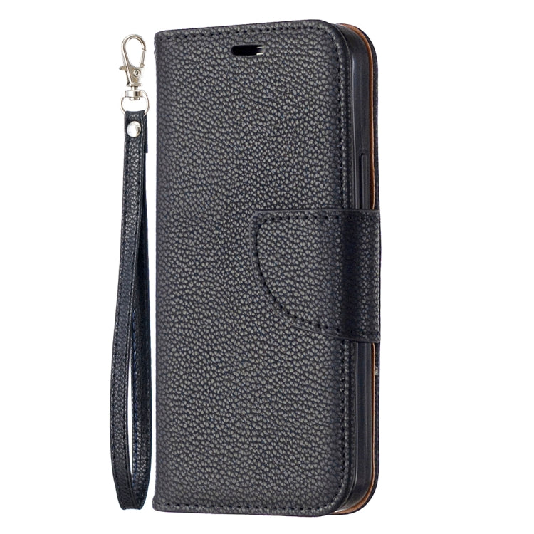 For iPhone 12 mini Litchi Texture Pure Color Horizontal Flip Leather Case with Holder & Card Slots & Wallet & Lanyard