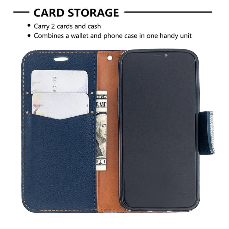 For iPhone 12 mini Litchi Texture Pure Color Horizontal Flip Leather Case with Holder & Card Slots & Wallet & Lanyard