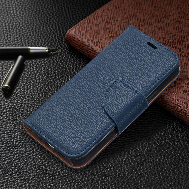 For iPhone 12 mini Litchi Texture Pure Color Horizontal Flip Leather Case with Holder & Card Slots & Wallet & Lanyard