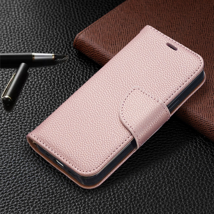 For iPhone 12 mini Litchi Texture Pure Color Horizontal Flip Leather Case with Holder & Card Slots & Wallet & Lanyard
