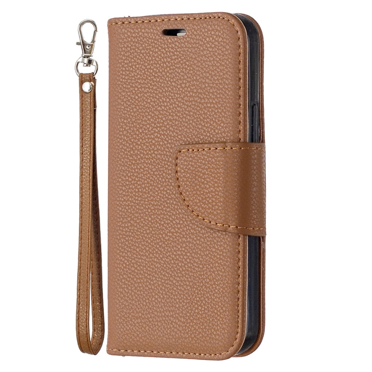 For iPhone 12 mini Litchi Texture Pure Color Horizontal Flip Leather Case with Holder & Card Slots & Wallet & Lanyard