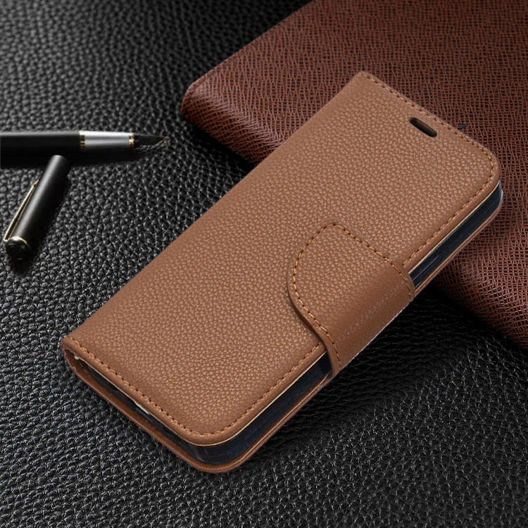 For iPhone 12 mini Litchi Texture Pure Color Horizontal Flip Leather Case with Holder & Card Slots & Wallet & Lanyard