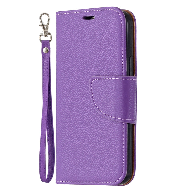 For iPhone 12 mini Litchi Texture Pure Color Horizontal Flip Leather Case with Holder & Card Slots & Wallet & Lanyard