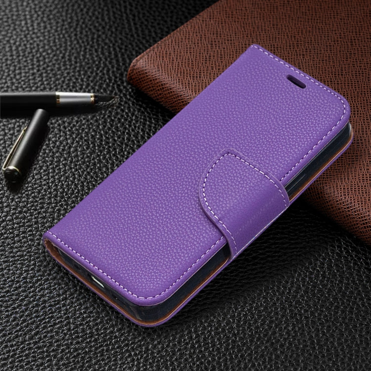 For iPhone 12 mini Litchi Texture Pure Color Horizontal Flip Leather Case with Holder & Card Slots & Wallet & Lanyard