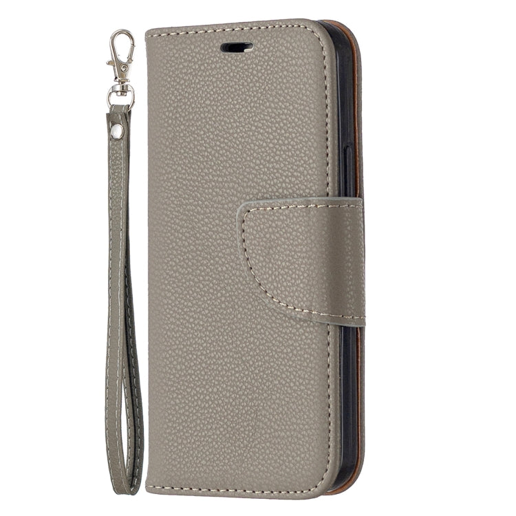 For iPhone 12 mini Litchi Texture Pure Color Horizontal Flip Leather Case with Holder & Card Slots & Wallet & Lanyard