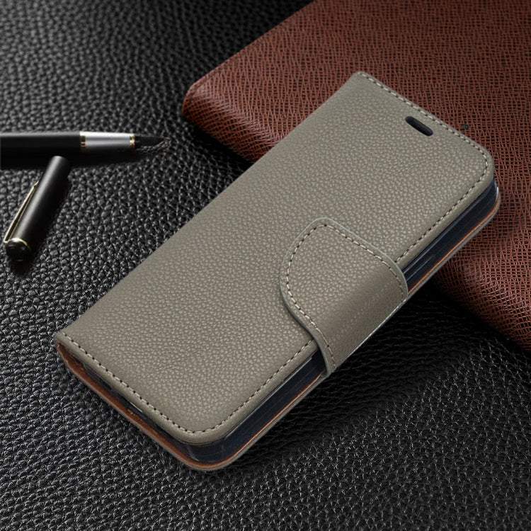 For iPhone 12 mini Litchi Texture Pure Color Horizontal Flip Leather Case with Holder & Card Slots & Wallet & Lanyard