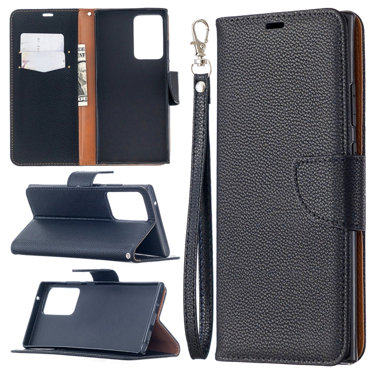 For Samsung Galaxy Note20 Ultra Litchi Texture Pure Color Horizontal Flip Leather Case with Holder & Card Slots & Wallet & Lanyard