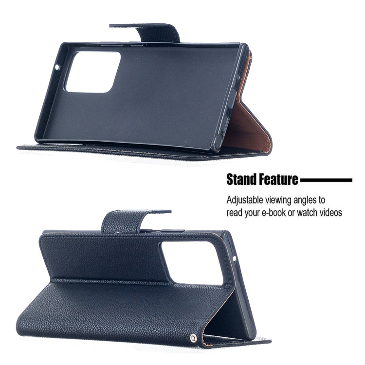 For Samsung Galaxy Note20 Ultra Litchi Texture Pure Color Horizontal Flip Leather Case with Holder & Card Slots & Wallet & Lanyard