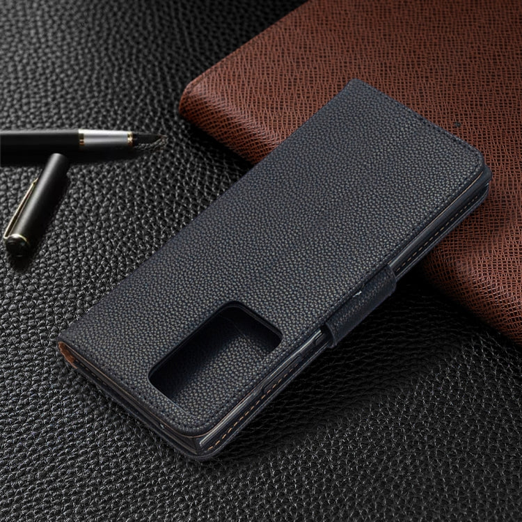 For Samsung Galaxy Note20 Ultra Litchi Texture Pure Color Horizontal Flip Leather Case with Holder & Card Slots & Wallet & Lanyard