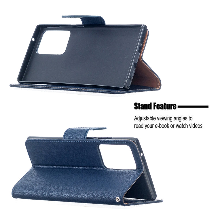 For Samsung Galaxy Note20 Ultra Litchi Texture Pure Color Horizontal Flip Leather Case with Holder & Card Slots & Wallet & Lanyard