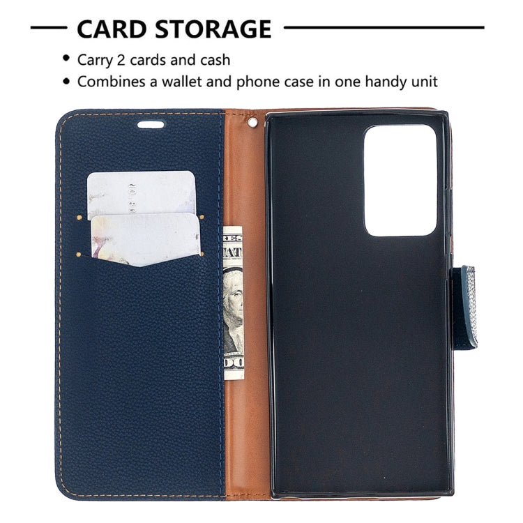 For Samsung Galaxy Note20 Ultra Litchi Texture Pure Color Horizontal Flip Leather Case with Holder & Card Slots & Wallet & Lanyard