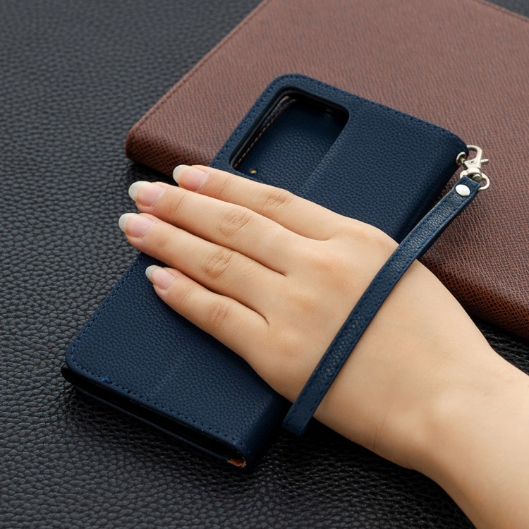 For Samsung Galaxy Note20 Ultra Litchi Texture Pure Color Horizontal Flip Leather Case with Holder & Card Slots & Wallet & Lanyard
