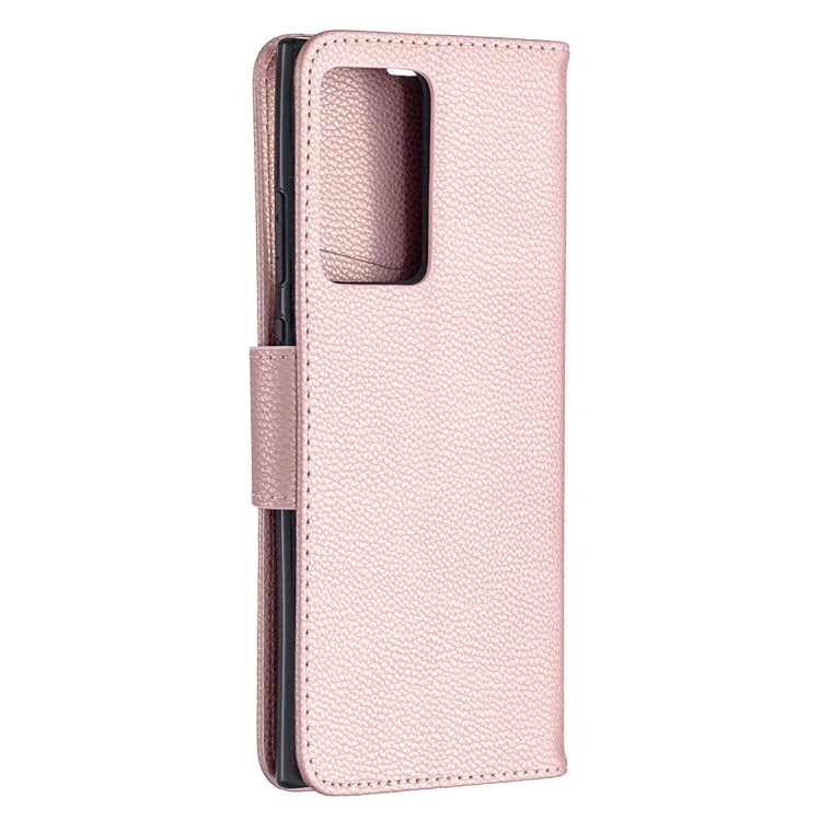 For Samsung Galaxy Note20 Ultra Litchi Texture Pure Color Horizontal Flip Leather Case with Holder & Card Slots & Wallet & Lanyard