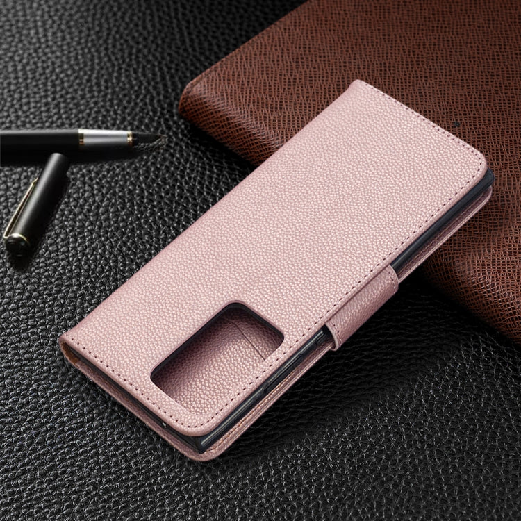 For Samsung Galaxy Note20 Ultra Litchi Texture Pure Color Horizontal Flip Leather Case with Holder & Card Slots & Wallet & Lanyard
