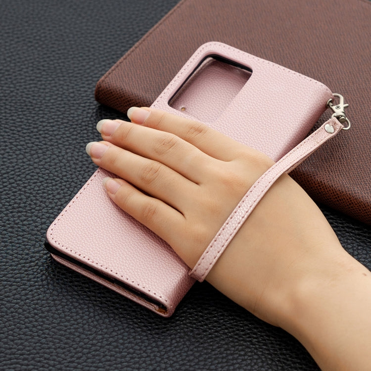 For Samsung Galaxy Note20 Ultra Litchi Texture Pure Color Horizontal Flip Leather Case with Holder & Card Slots & Wallet & Lanyard