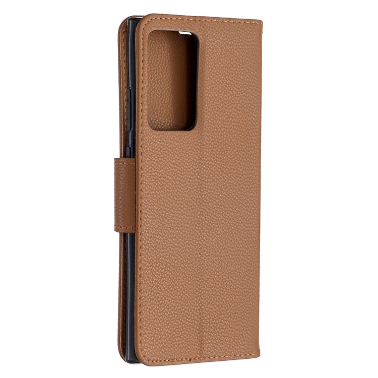 For Samsung Galaxy Note20 Ultra Litchi Texture Pure Color Horizontal Flip Leather Case with Holder & Card Slots & Wallet & Lanyard