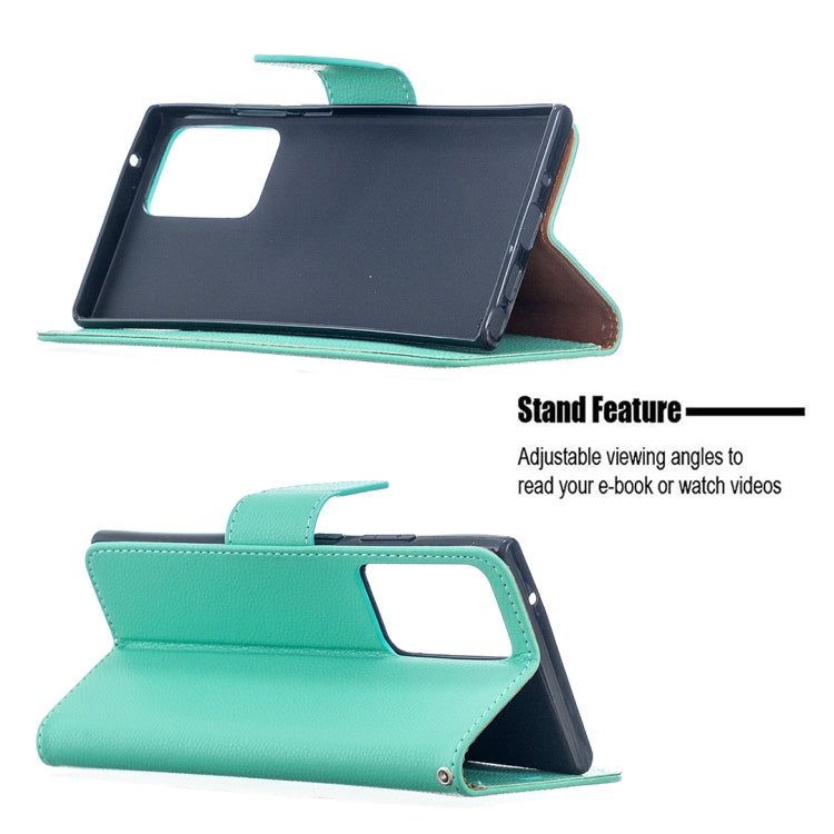For Samsung Galaxy Note20 Ultra Litchi Texture Pure Color Horizontal Flip Leather Case with Holder & Card Slots & Wallet & Lanyard