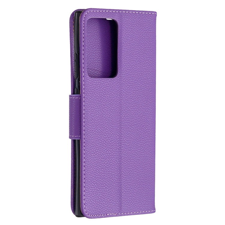 For Samsung Galaxy Note20 Ultra Litchi Texture Pure Color Horizontal Flip Leather Case with Holder & Card Slots & Wallet & Lanyard
