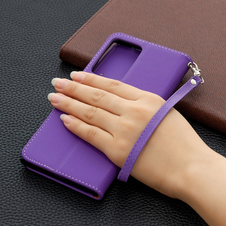 For Samsung Galaxy Note20 Ultra Litchi Texture Pure Color Horizontal Flip Leather Case with Holder & Card Slots & Wallet & Lanyard