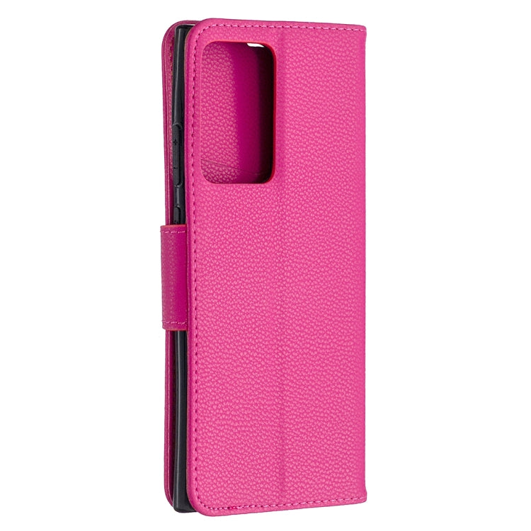 For Samsung Galaxy Note20 Ultra Litchi Texture Pure Color Horizontal Flip Leather Case with Holder & Card Slots & Wallet & Lanyard