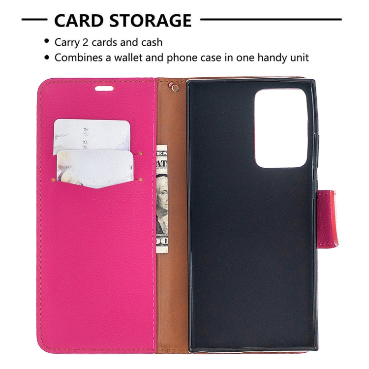 For Samsung Galaxy Note20 Ultra Litchi Texture Pure Color Horizontal Flip Leather Case with Holder & Card Slots & Wallet & Lanyard