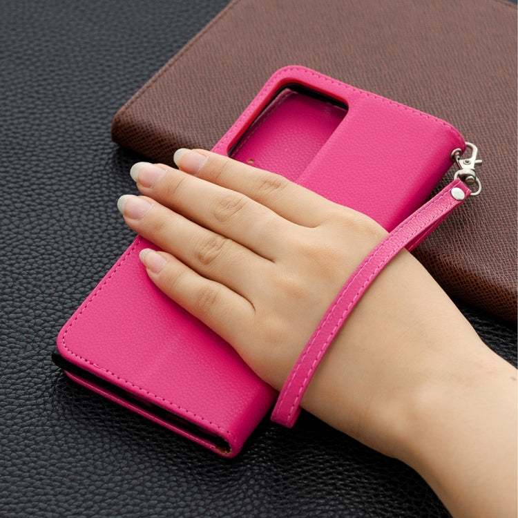 For Samsung Galaxy Note20 Ultra Litchi Texture Pure Color Horizontal Flip Leather Case with Holder & Card Slots & Wallet & Lanyard