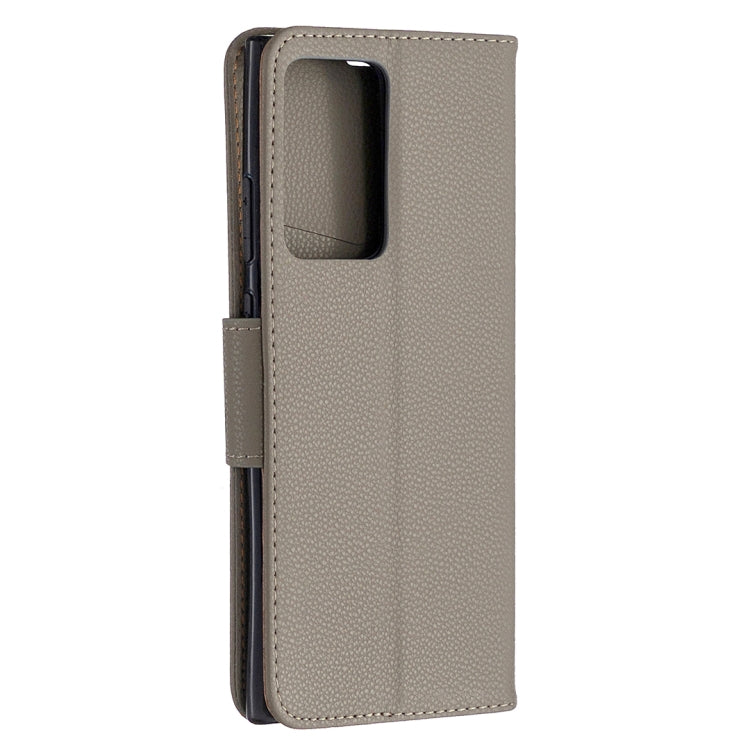 For Samsung Galaxy Note20 Ultra Litchi Texture Pure Color Horizontal Flip Leather Case with Holder & Card Slots & Wallet & Lanyard