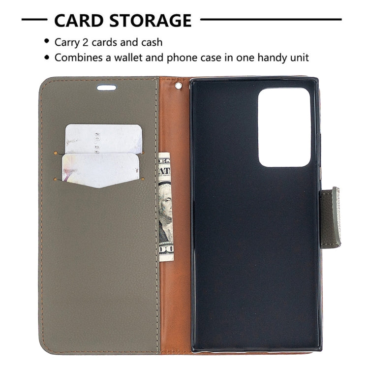 For Samsung Galaxy Note20 Ultra Litchi Texture Pure Color Horizontal Flip Leather Case with Holder & Card Slots & Wallet & Lanyard