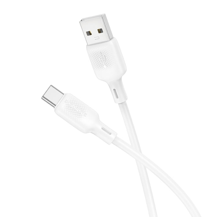 BOROFONE BX113 3A USB to USB-C / Type-C Silicone Charging Data Cable, Length:1m