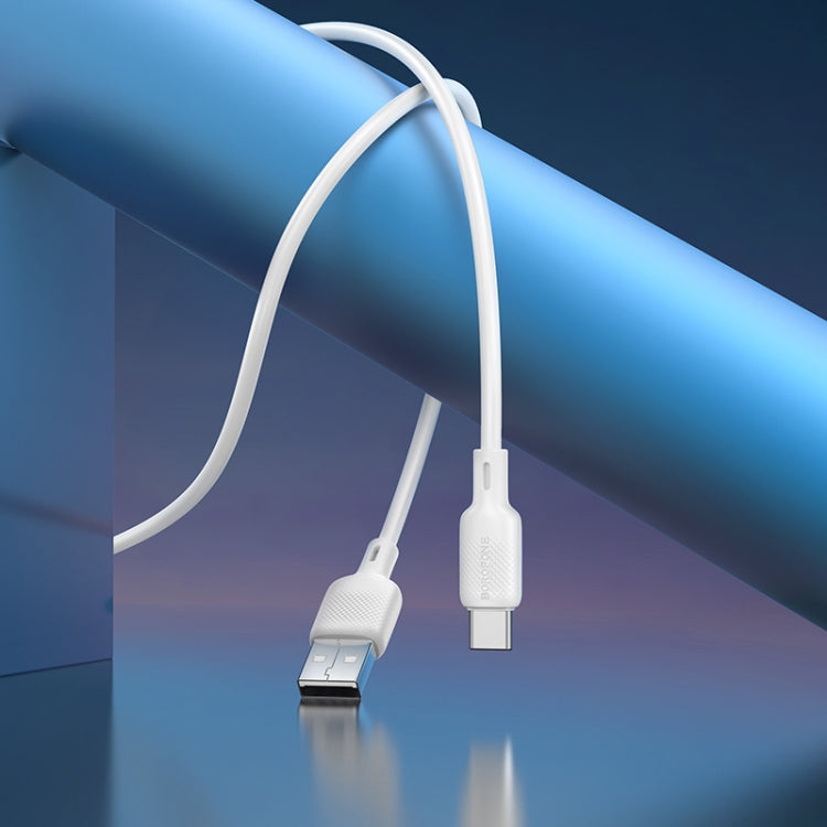 BOROFONE BX113 3A USB to USB-C / Type-C Silicone Charging Data Cable, Length:1m