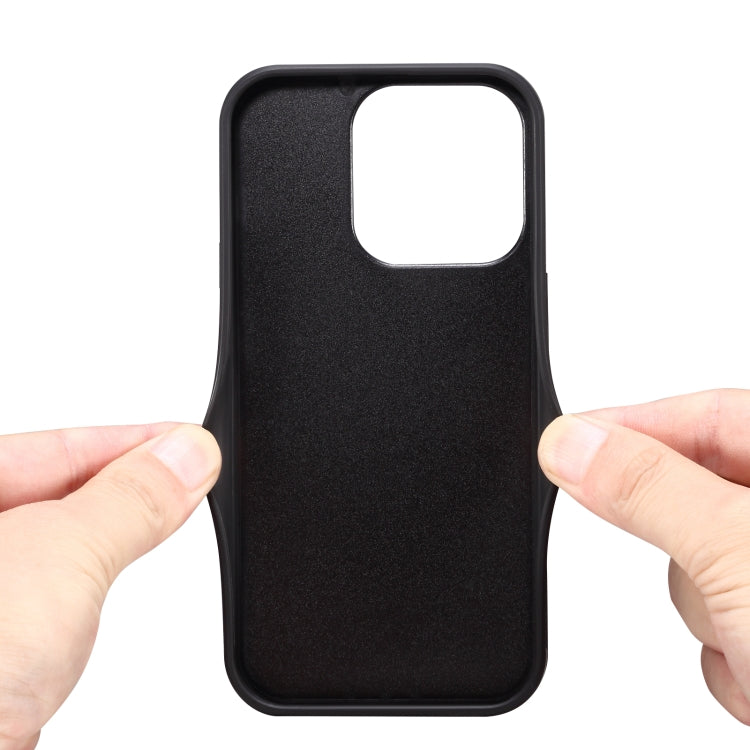 For iPhone 16 Denior D08 PU Single Card Slot Holder Phone Case