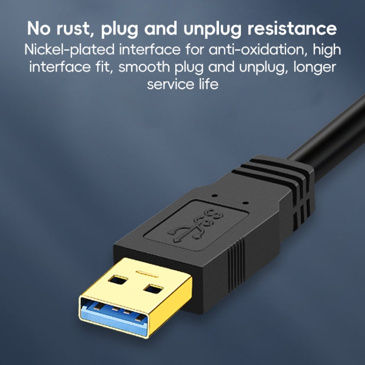 USB 3.0 Male To USB 3.0 Male Double End USB Cable, Length:0.3m - Black