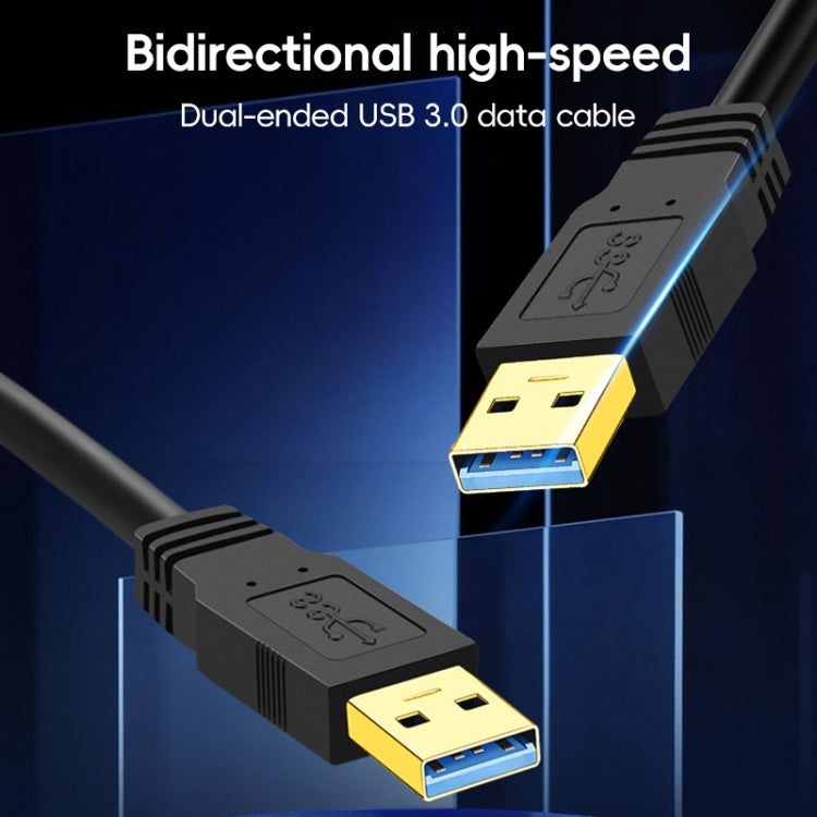 USB 3.0 Male To USB 3.0 Male Double End USB Cable, Length:1m - Black