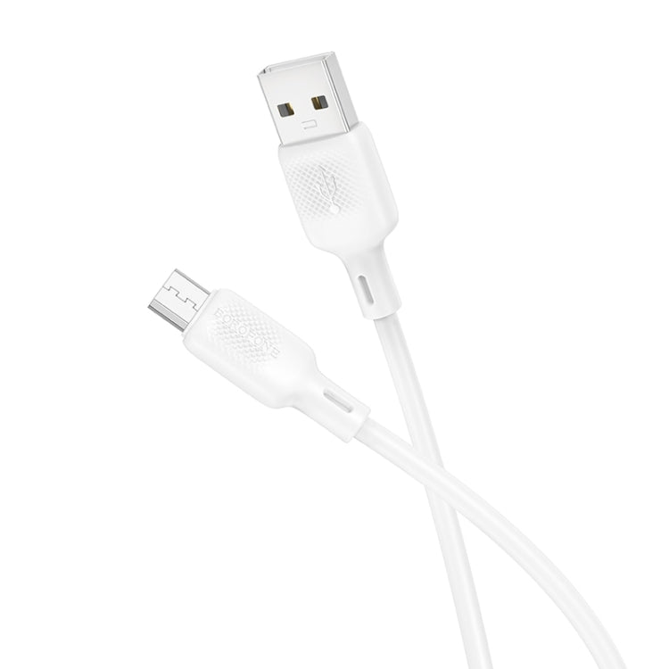 BOROFONE BX113 2.4A USB to Micro USB Silicone Charging Data Cable, Length:1m