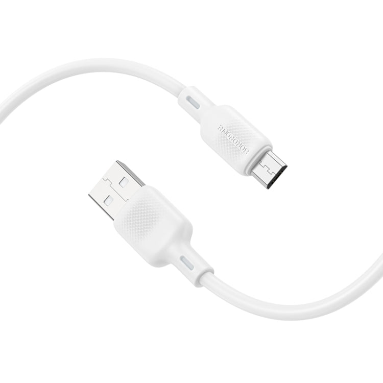 BOROFONE BX113 2.4A USB to Micro USB Silicone Charging Data Cable, Length:1m