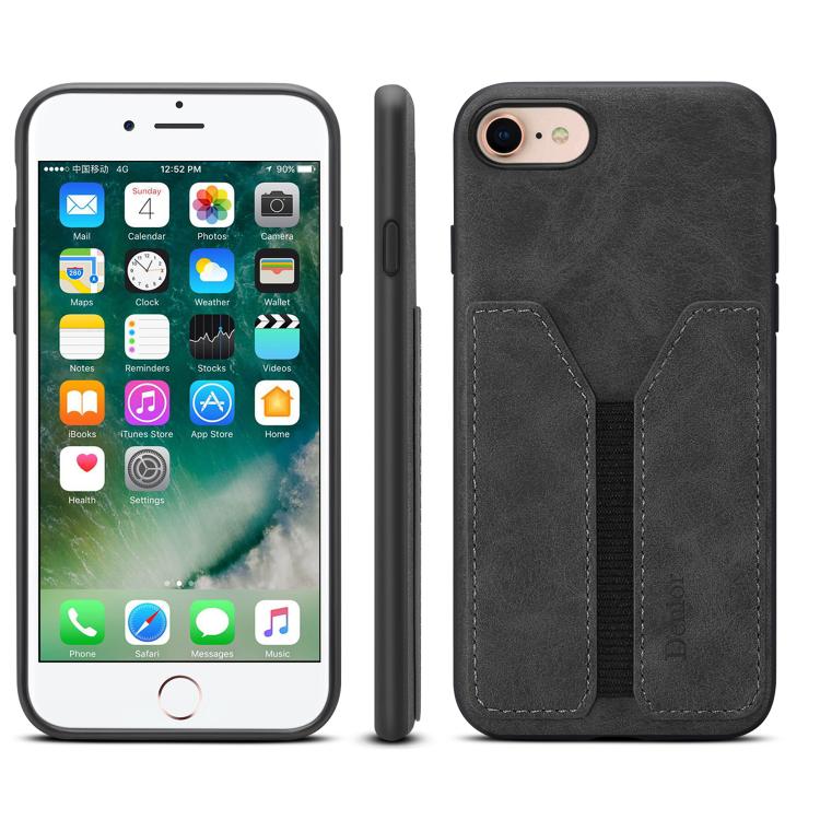 For iPhone 17e / 16e Denior D07 DV Elastic Card Slot PU Back Cover Phone Case