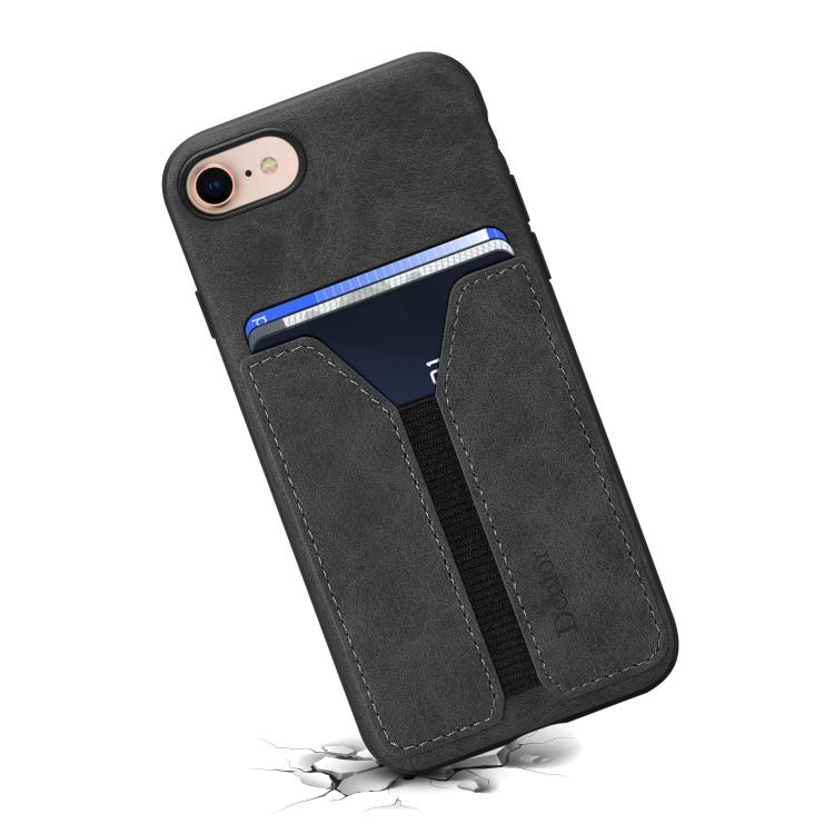 For iPhone 17e / 16e Denior D07 DV Elastic Card Slot PU Back Cover Phone Case