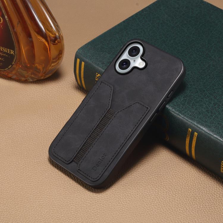 For iPhone 17 Denior D07 DV Elastic Card Slot PU Back Cover Phone Case