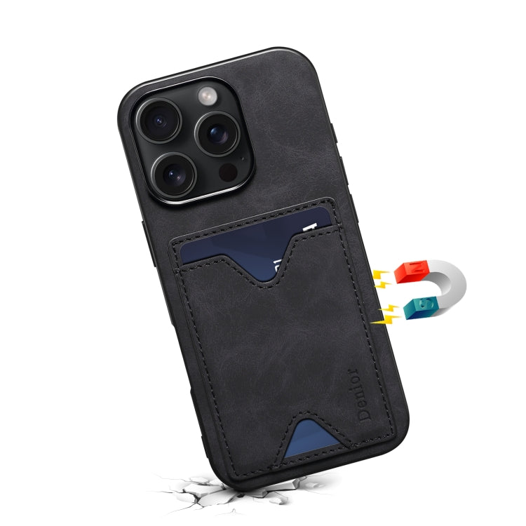 For iPhone 16 Denior D06 PU Back Cover Card Slot Holder Phone Case