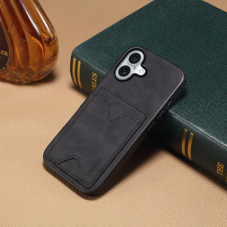 For iPhone 17 Denior D06 PU Back Cover Card Slot Holder Phone Case