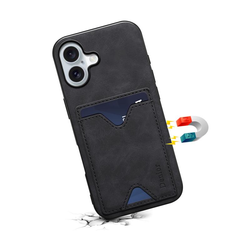 For iPhone 17 Denior D06 PU Back Cover Card Slot Holder Phone Case