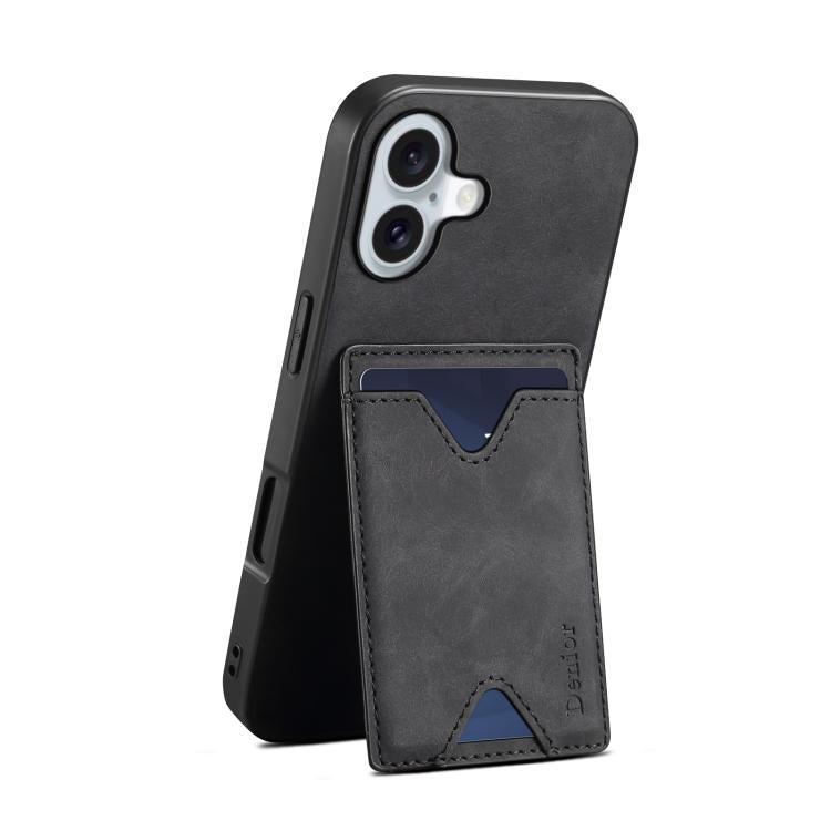 For iPhone 17 Denior D06 PU Back Cover Card Slot Holder Phone Case