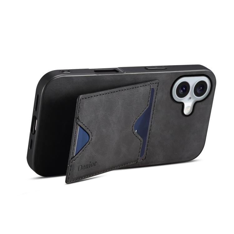 For iPhone 17 Denior D06 PU Back Cover Card Slot Holder Phone Case