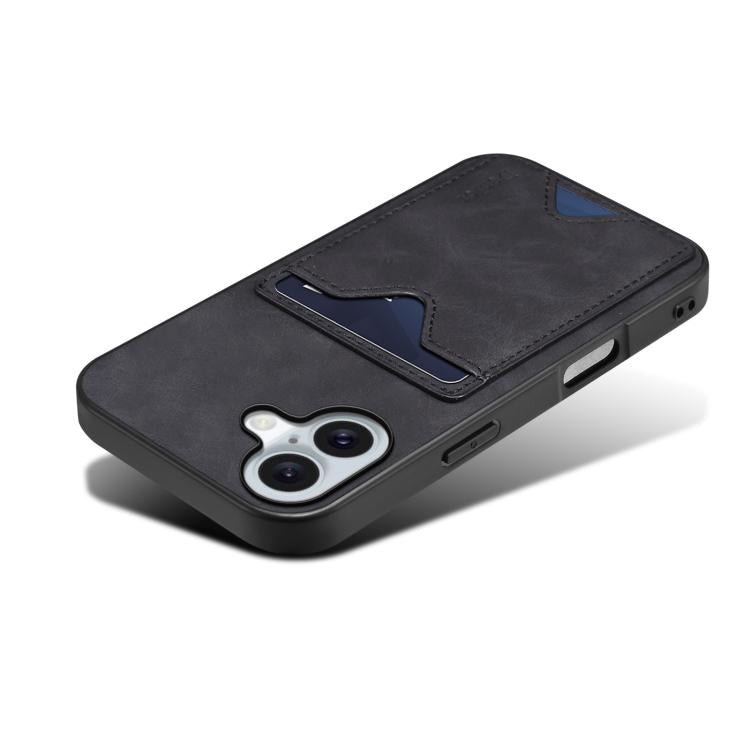 For iPhone 17 Denior D06 PU Back Cover Card Slot Holder Phone Case