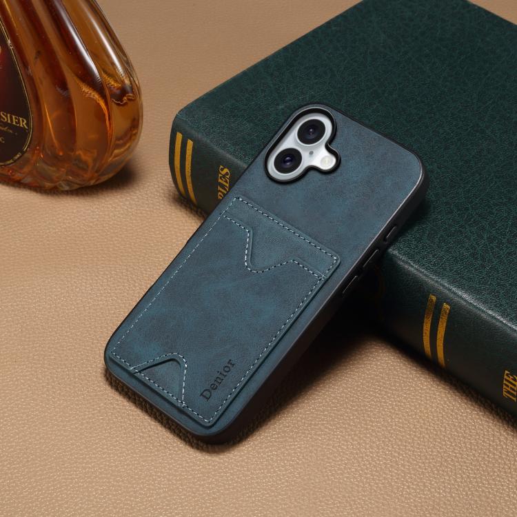 For iPhone 17 Denior D06 PU Back Cover Card Slot Holder Phone Case