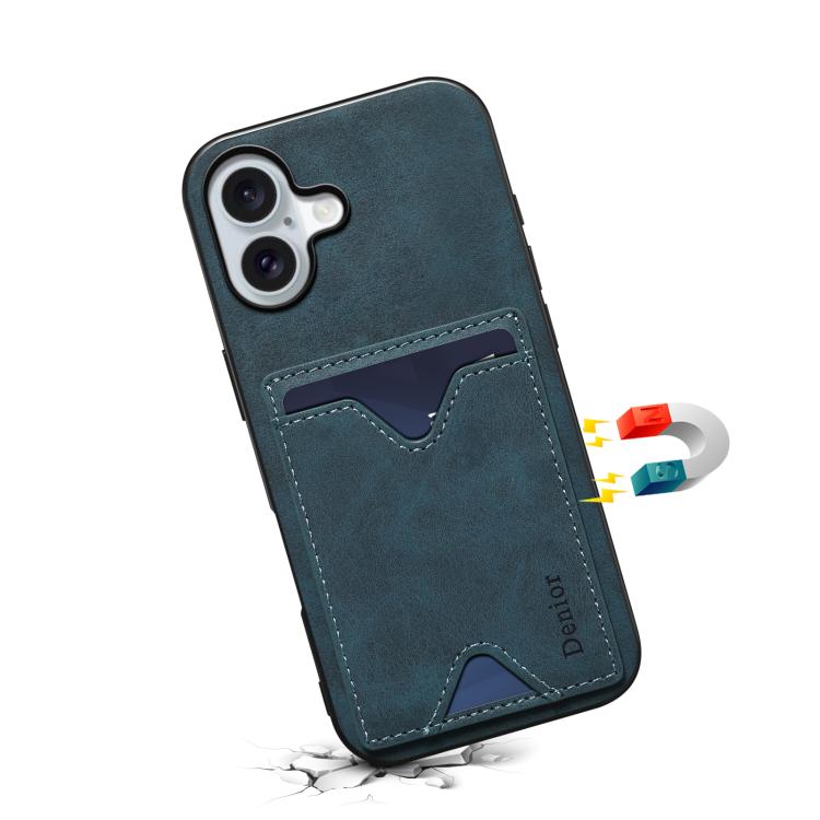 For iPhone 17 Denior D06 PU Back Cover Card Slot Holder Phone Case