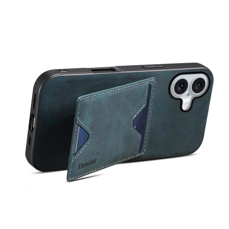 For iPhone 17 Denior D06 PU Back Cover Card Slot Holder Phone Case