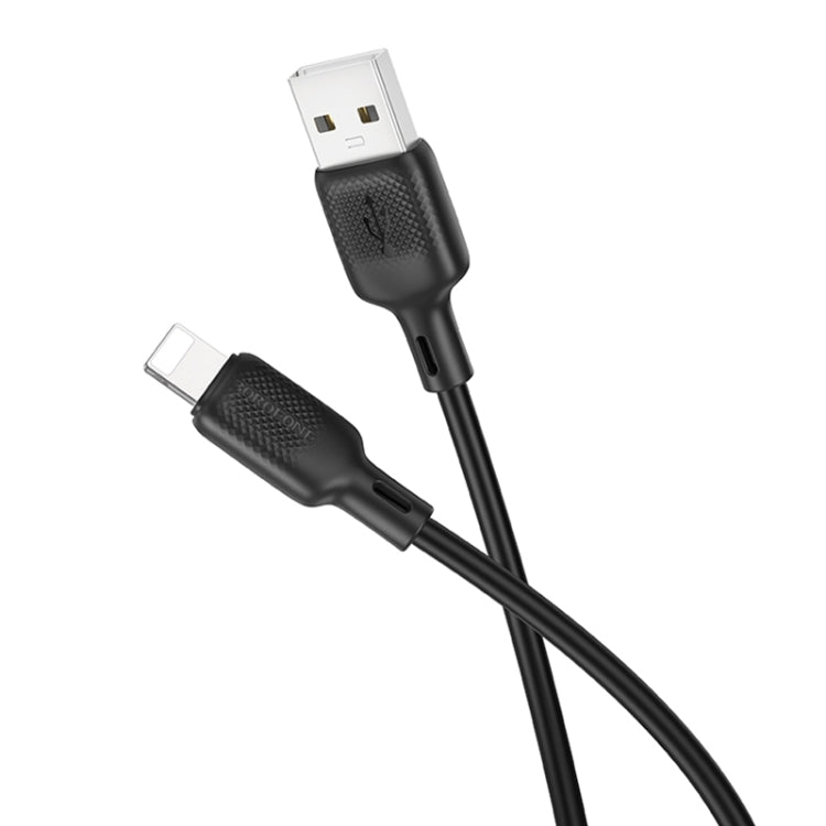BOROFONE BX113 2.4A USB to 8 Pin Silicone Charging Data Cable, Length:1m